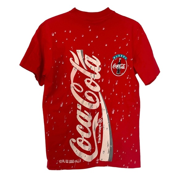 Vintage 1994 Coca-Cola Coke Big Print Short Sleeve T-Shirt Single Stitch Sz M - Picture 2 of 11